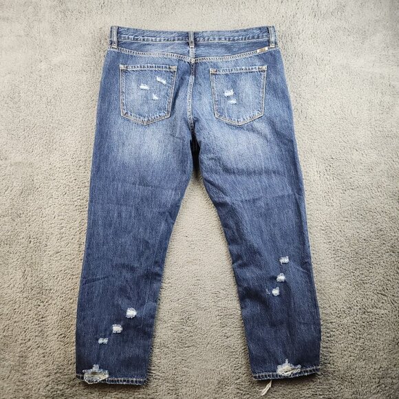 Kancan Jeans Women's Size 15/31 Distressed Ultra High Rise Straight Ankle Denim - Picture 2 of 10